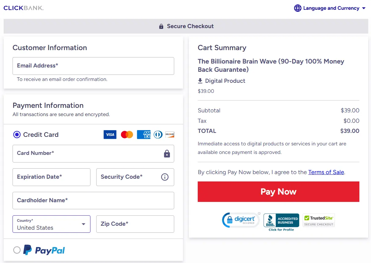 brain-song-checkout-page